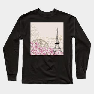 Paris,France,Travel Poster Long Sleeve T-Shirt